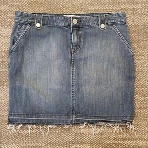 GAP Jeans Raw Edge Denim Skirt 8